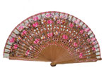 Beige Fan with Fretwork and Hand-painted Flowers in both sides 8.223€ #503281295